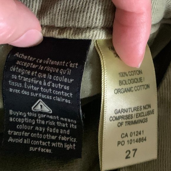 Straight leg cotton olive green jeans/pants - Picture 6 of 6